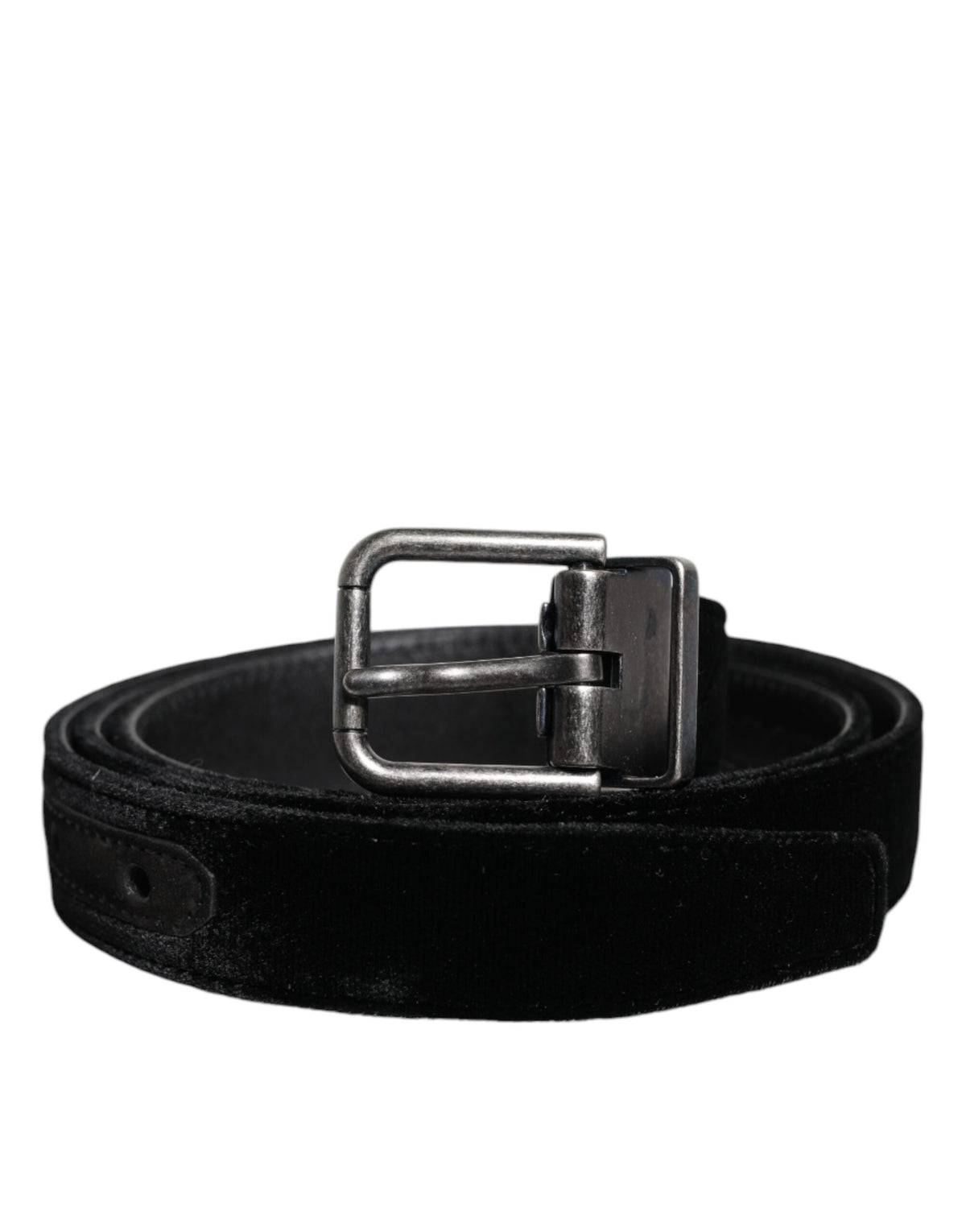 Dolce & Gabbana Schwarzer Leder Metallschnalle Klassischer Gürtel