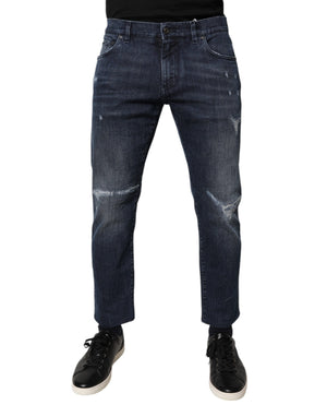 Dolce & Gabbana Stretch-Baumwoll-Jeans im Skinny-Fit für Herren in Blau