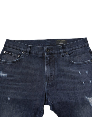 Dolce & Gabbana Stretch-Baumwoll-Jeans im Skinny-Fit für Herren in Blau
