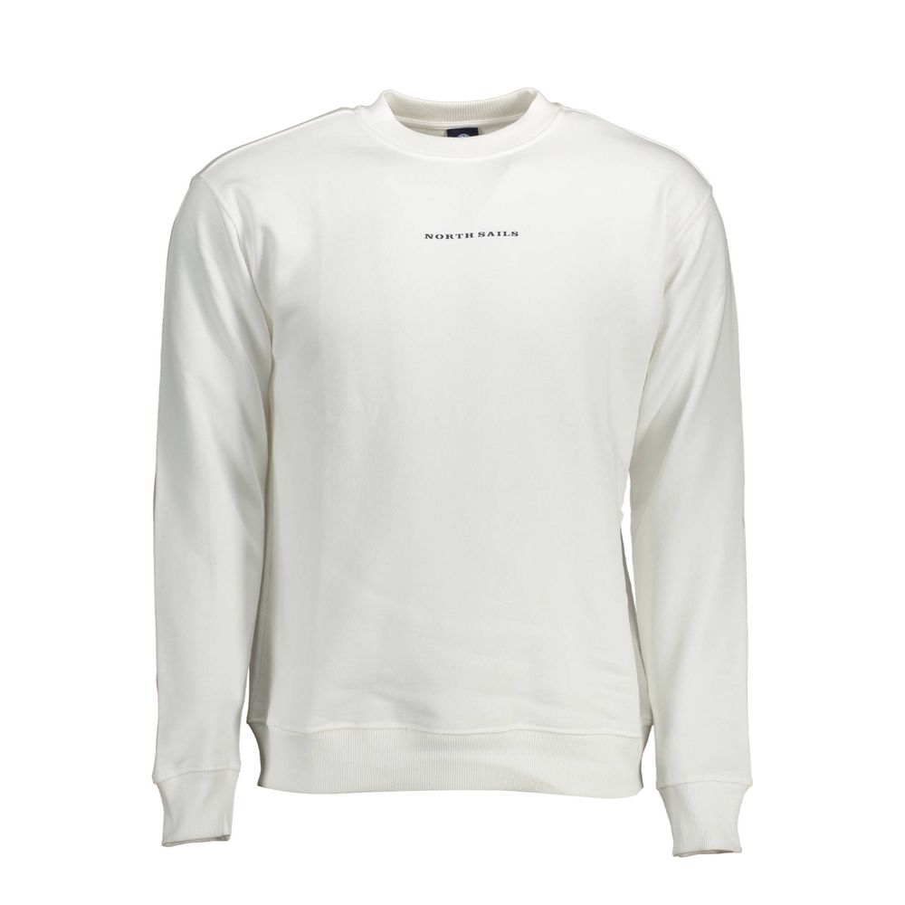 North Sails Bianco Baumwoll-Sweatshirt für Herren
