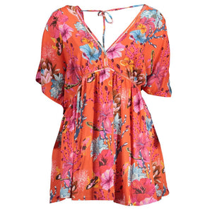 Desigual Rosso Viscosa Damenkleid