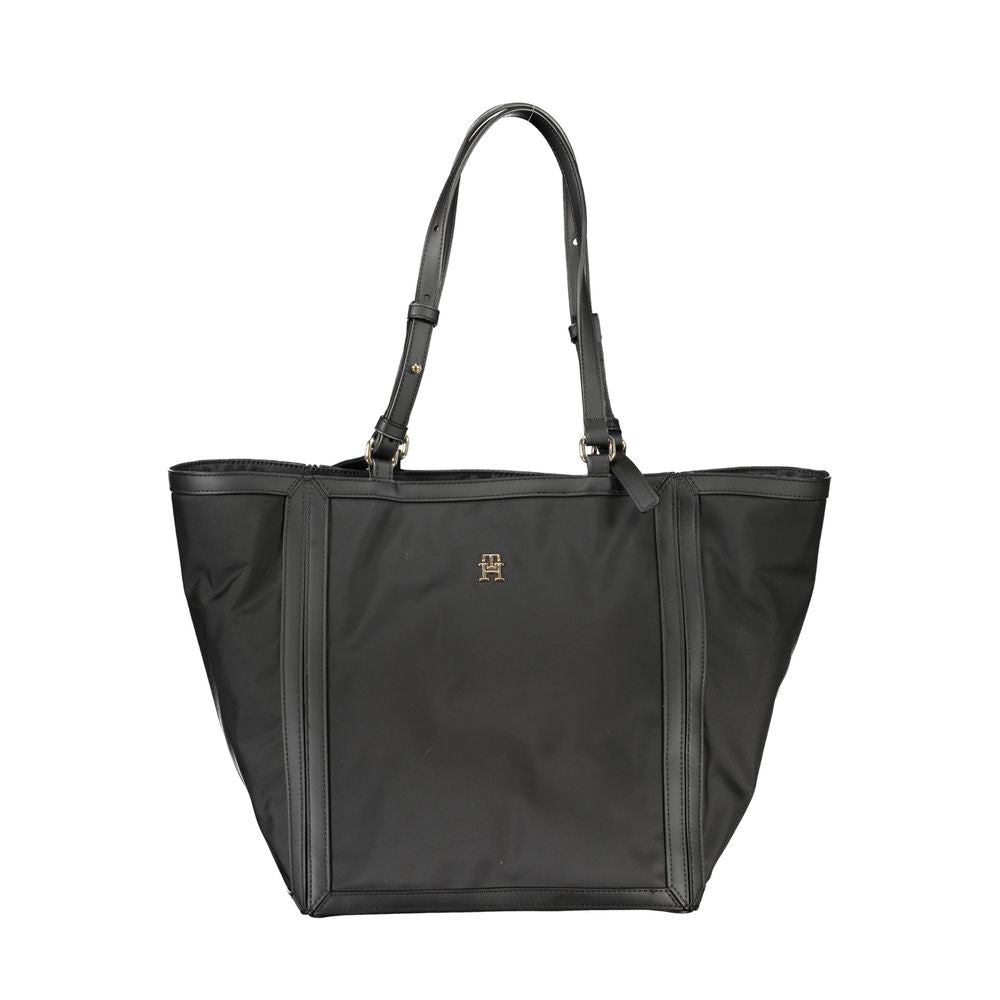 Tommy Hilfiger Schwarze Damen-Handtasche aus Polyester