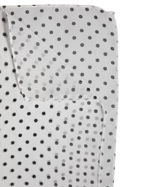Dolce & Gabbana Weißer gepunkteter Polyester-Wickeltuch-Schal