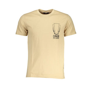 Cavalli Class Beige Baumwoll-T-Shirt für Herren