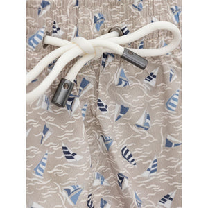 Canali Beige Polyester Badeshorts
