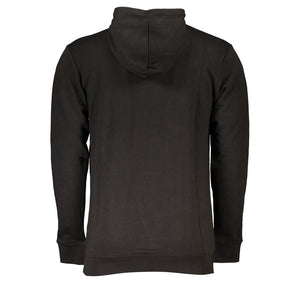 Cavalli Class Schwarzes Herren-Kapuzensweatshirt aus Baumwolle