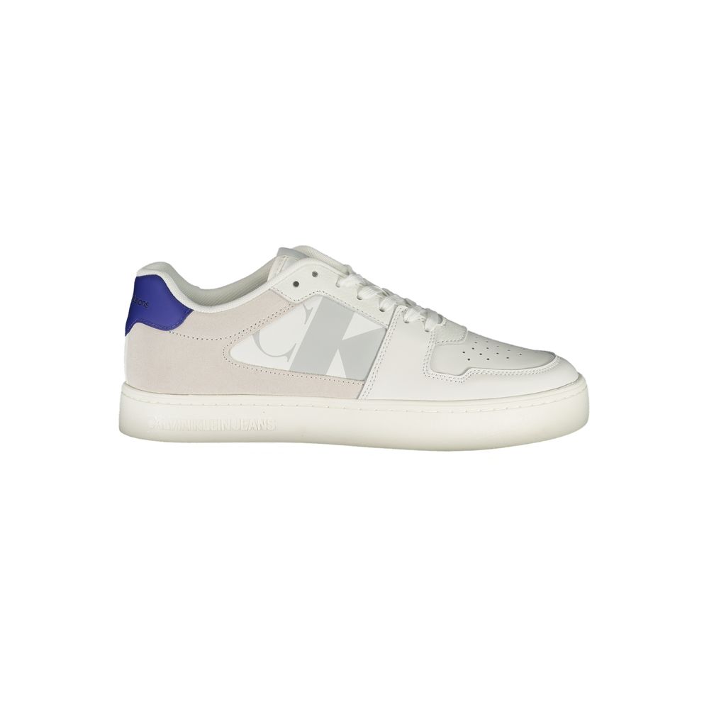White Polyurethane Men's Sneaker