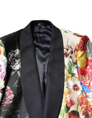 Dolce & Gabbana Multicolor Floral SICILIA Seide 3 Stück Anzug