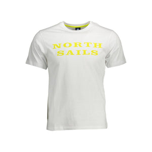 North Sails Bianco Baumwoll-T-Shirt für Herren