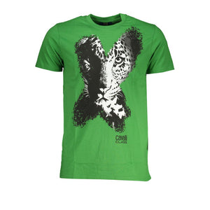Cavalli Class Verde Baumwoll-T-Shirt für Herren