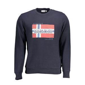 Napapijri Blaues Baumwoll-Sweatshirt für Herren