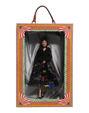 Dolce & Gabbana Schwarzes Kleid Keramik Porzellan Mode Leder Sizilien Puppen