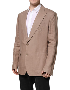 Dolce & Gabbana Beige TAORMINA Einreihiger Mantel Blazer