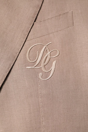 Dolce & Gabbana Beige TAORMINA Einreihiger Mantel Blazer