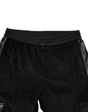 Dolce & Gabbana Schwarze Cargo-Jogger-Sweatpants aus Baumwolle