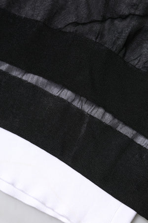 Dolce & Gabbana Schwarzer weißer Logo-Strickpullover