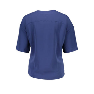 Gant Blaues Baumwoll-T-Shirt für Damen