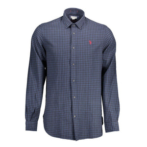 U.S. POLO ASSN. Herrenhemd aus blauer Baumwolle