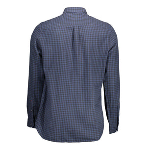 U.S. POLO ASSN. Herrenhemd aus blauer Baumwolle