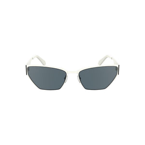 Calvin Klein Weiße Sonnenbrille mit Metallrahmen