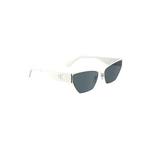 Calvin Klein Weiße Sonnenbrille mit Metallrahmen