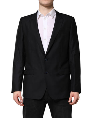 Dolce & Gabbana Dunkelblauer MARTINI Wollblazer Mantel Jacke