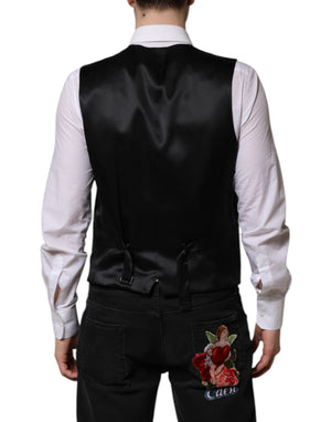 Dolce & Gabbana Dunkelbraun Kleid Formal Männer Weste Weste