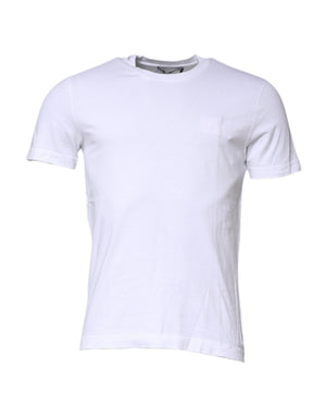 Dolce & Gabbana Weißes Baumwoll-T-Shirt mit Rundhalsausschnitt für Männer