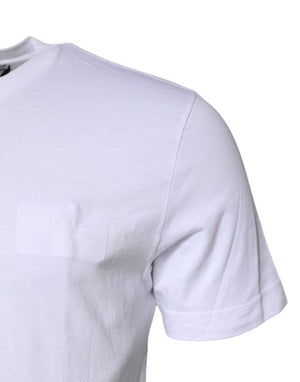Dolce & Gabbana Weißes Baumwoll-T-Shirt mit Rundhalsausschnitt für Männer