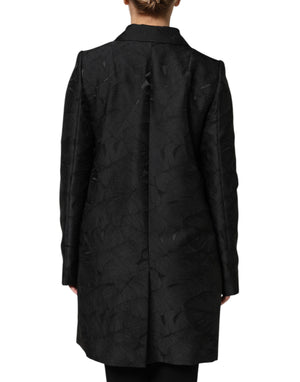 Dolce & Gabbana Schwarzer einreihiger Trenchcoat