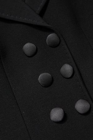 Dolce & Gabbana Schwarzer Wollmantel Zweireiher Jacke