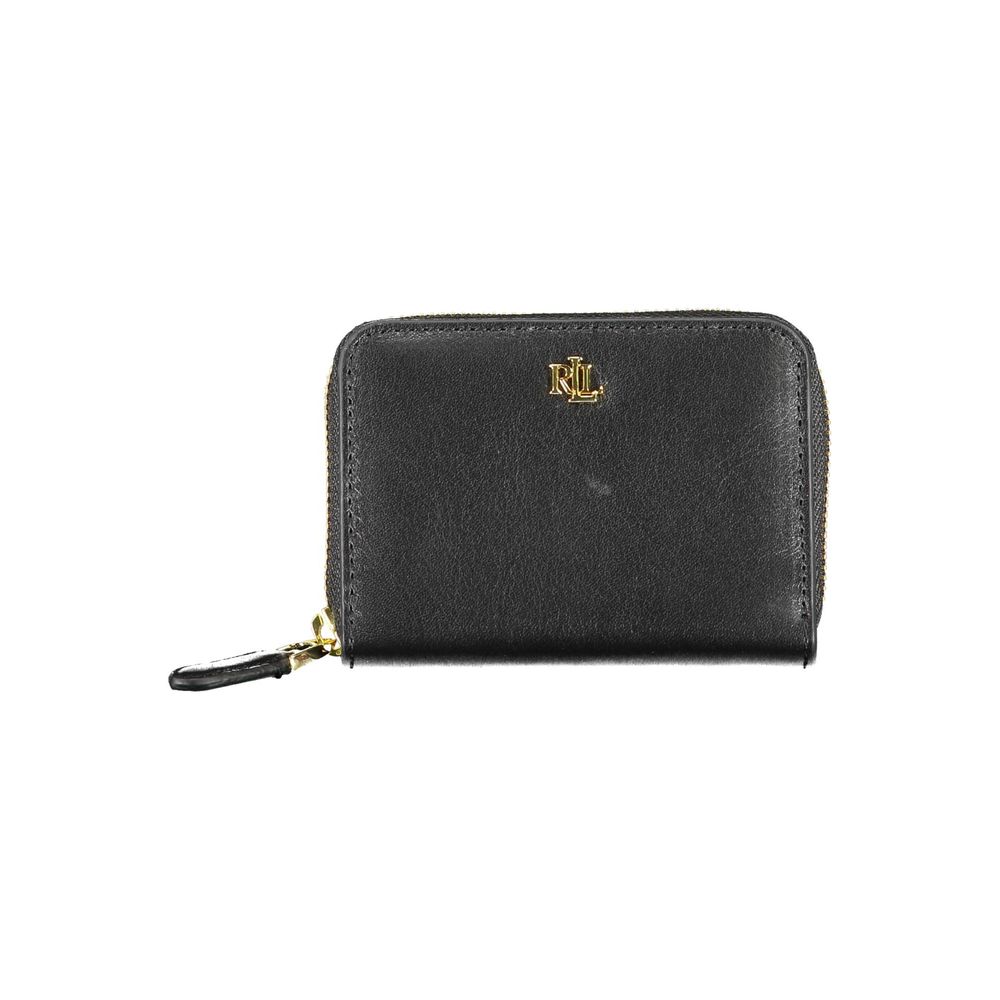 Ralph Lauren Nero Leder Geldbörse für Damen