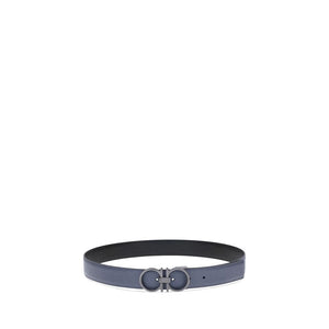 Ferragamo Blauer Kalbsleder Bos Taurus Regular Gürtel