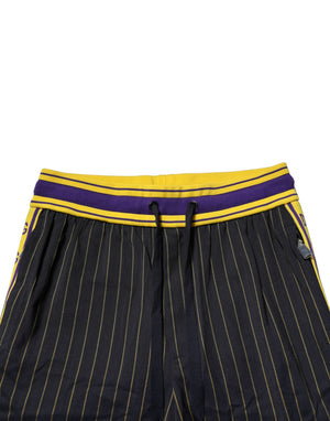 Dolce & Gabbana Mehrfarbig gestreifte Woll-Jogger-Hose