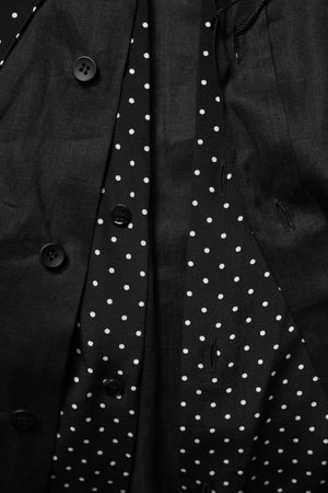 Dolce & Gabbana Schwarzes Polka Dot Kragen Krawatte Halsausschnitt Casual Shirt