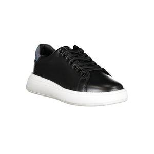 Black Leather Women Sneaker