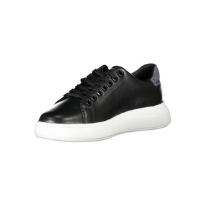Black Leather Women Sneaker