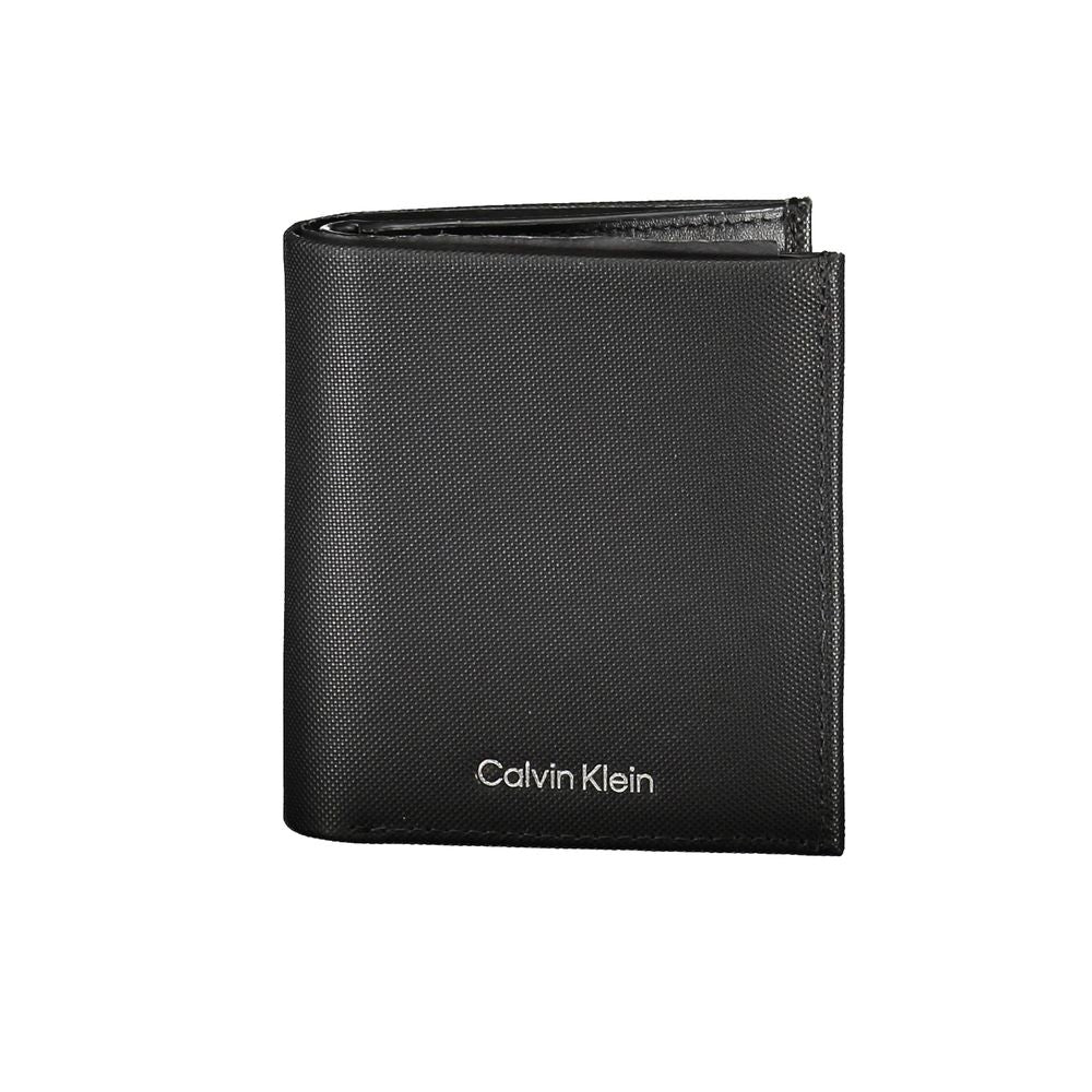Calvin Klein Schwarzes Leder Portemonnaie