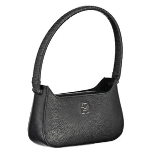 Tommy Hilfiger Schwarze Damen-Handtasche aus Polyurethan