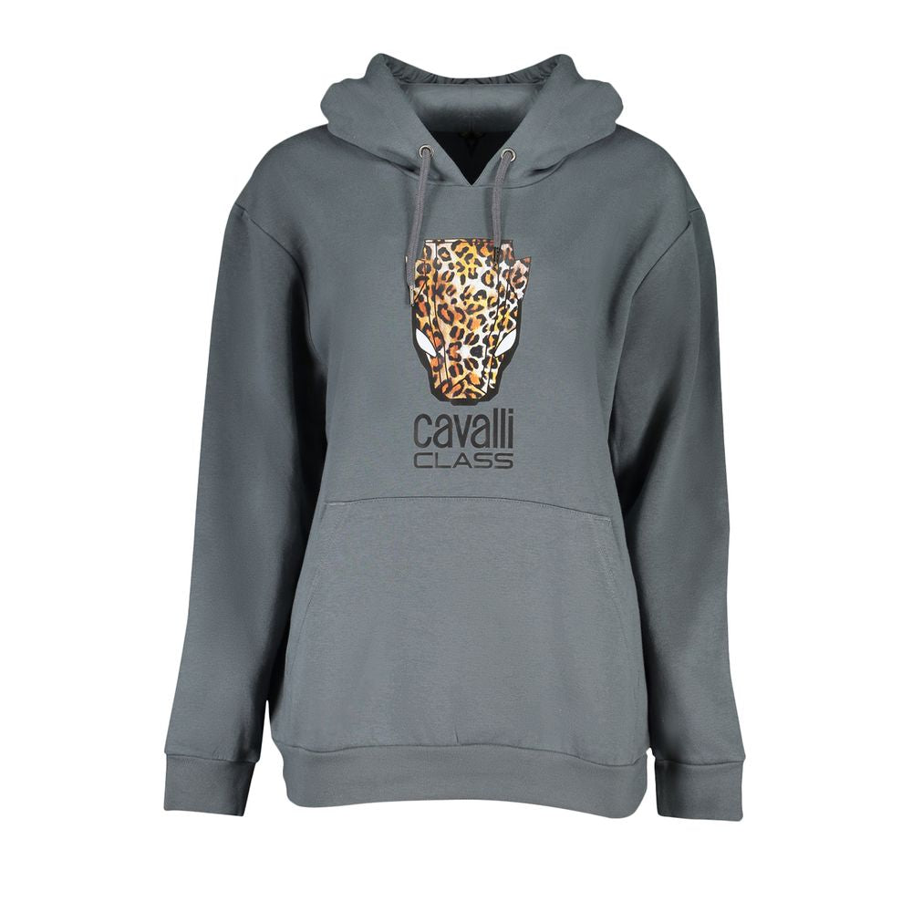 Cavalli Class Graues Baumwoll-Sweatshirt