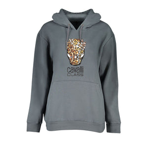 Cavalli Class Graues Baumwoll-Sweatshirt