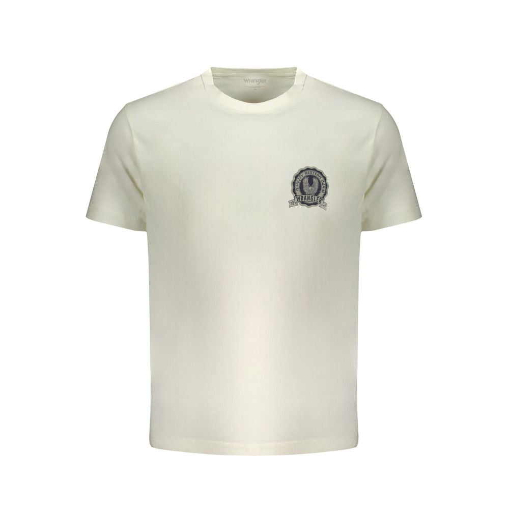 Wrangler Bianco Baumwoll-T-Shirt für Herren
