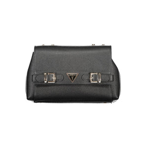 Guess Jeans Schwarze Damen-Handtasche aus Polyurethan