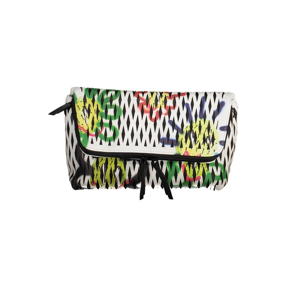 Desigual Weiße Damen-Handtasche aus Polyurethan