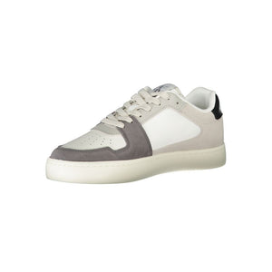 White Polyester Men Sneaker