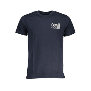 Cavalli Class Blu Baumwoll-T-Shirt für Herren