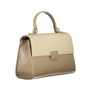 Mario Valentino Damen-Handtasche aus beigem Polyurethan