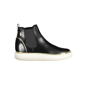 U.S. POLO ASSN. Schwarzer Polyester-Knöchelstiefel