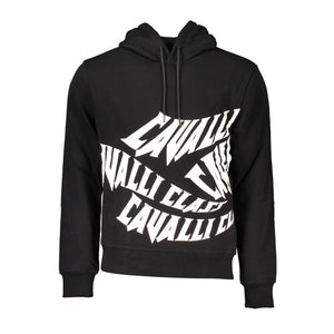 Cavalli Class Schwarzer Baumwoll-Sweatshirt