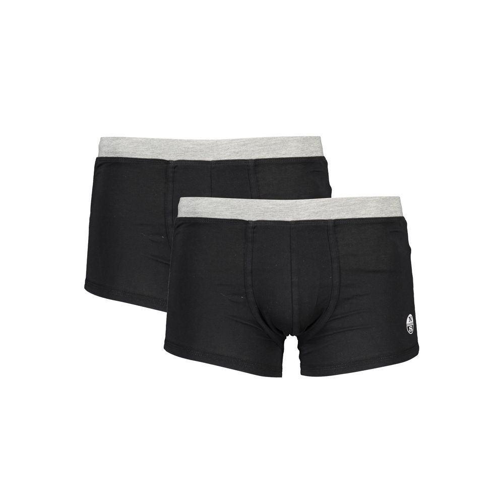 North Sails Schwarze Herren-Boxershorts aus Baumwolle